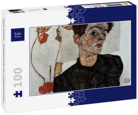 Lais Puzzle - Egon Schiele - Selbstporträt mit Lampionfrüchten - 100 Teile