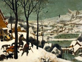 Lais Puzzle - Pieter Bruegel d. Ä. - Zyklus der Monatsbilder, Szene: Heimkehr der Jäger (Monat Januar), Detail - 500 & 1.000 Teile