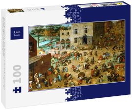 Lais Puzzle - Pieter Bruegel d. Ä. - Serie der sogenannten bilderbogenartigen Gemälde, Szene: Die Kinderspiele - 100 Teile
