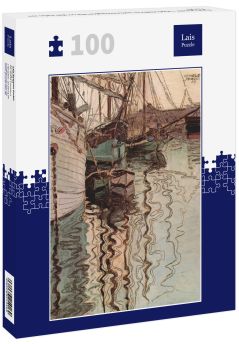 Lais Puzzle - Egon Schiele - Segelschiffe im wellenbewegtem Wasser (Der Hafen von Triest) - 100 Teile