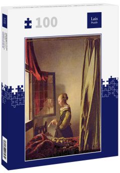 Lais Puzzle - Jan Vermeer van Delft - Brieflesendes Mädchen am offenen Fenster - 100 Teile