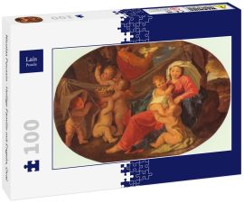 Lais Puzzle - Nicolas Poussin - Heilige Familie mit Engeln, Oval - 100 Teile