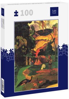 Lais Puzzle - Paul Gauguin - Landschaft mit Pfauen (Matamoe) - 100 Teile