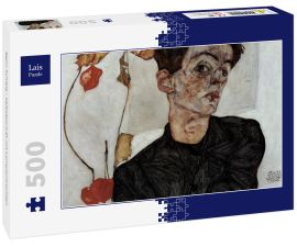 Lais Puzzle - Egon Schiele - Selbstporträt mit Lampionfrüchten - 500 Teile