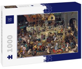 Lais Puzzle - Pieter Bruegel d. Ä. - Serie der bilderbogenartigen Gemälde, Streit des Karnevals mit der Fastenzeit - 1.000 Teile