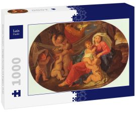 Lais Puzzle - Nicolas Poussin - Heilige Familie mit Engeln, Oval - 1.000 Teile