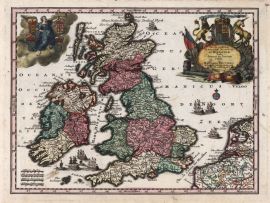Lais Puzzle - Matthäus Seutter Landkarte - Atlas Novas Indicibus Instructus (1744) - Accuratissima Angliae Scotiae et Hiberniae (Großbritannien und Irland) - Motivserie - 1.000 Teile