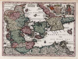 Lais Puzzle - Matthäus Seutter Landkarte - Atlas Novas Indicibus Instructus (1744) - Daniae (Dänemark) - Motivserie - 1.000 Teile
