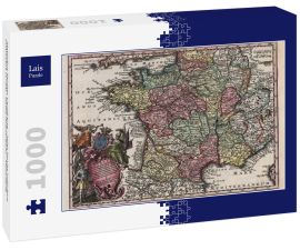 Lais Puzzle - Matthäus Seutter Landkarte - Atlas Novas Indicibus Instructus (1744) - Gallia (Frankreich) - Motivserie - 1.000 Teile