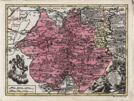 Lais Puzzle - Matthäus Seutter Landkarte - Atlas Novas Indicibus Instructus (1744) - Episcopatus Paderbornensis (Paderborn) - Motivserie - 1.000 Teile