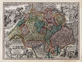 Lais Puzzle - Matthäus Seutter Landkarte - Atlas Novas Indicibus Instructus (1744) - Helvetiae (Schweiz) - Motivserie - 1.000 Teile