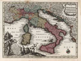 Lais Puzzle - Matthäus Seutter Landkarte - Atlas Novas Indicibus Instructus (1744) - Italiae (Italien) - Motivserie - 1.000 Teile