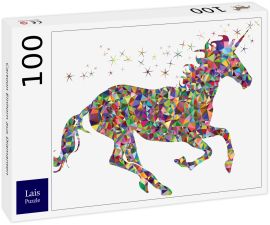 Lais Puzzle - Cartoon Einhorn aus Diamanten - 100 Teile