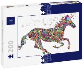 Lais Puzzle - Cartoon Einhorn aus Diamanten - 200 Teile