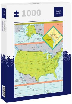Lais Puzzle - Landkarte USA - 1.000 Teile
