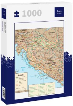 Lais Puzzle - Physische Landkarte Kroatien - 1.000 Teile
