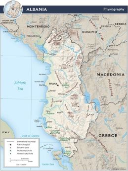 Lais Puzzle - Physische Landkarte Albanien - 200, 500 & 1.000 Teile