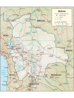 Lais Puzzle - Physische Landkarte Bolivien - 1.000 Teile