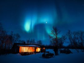 Lais Puzzle - Aurora Borealis über Kabine Nordlicht - 1.000 Teile