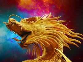 Lais Puzzle - Goldener Drache - 200 Teile