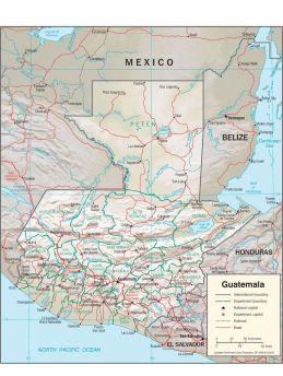 Lais Puzzle - Physische Landkarte Guatemala - 100 Teile