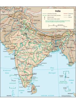Lais Puzzle - Physische Landkarte Indien - 500 & 1.000 Teile