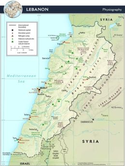 Lais Puzzle - Physische Landkarte Libanon - 500 & 1.000 Teile