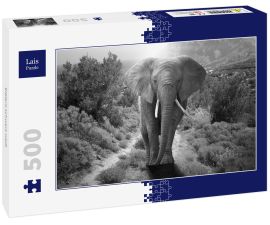 Lais Puzzle - Elefant schwarz weiß - 500 Teile
