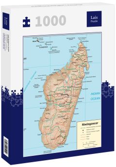 Lais Puzzle - Physische Landkarte Madagaskar - 1.000 Teile