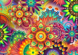 Lais Puzzle - Unmögliche, sehr schwierige, psychedelische Farben - 500 & 1.000 Teile