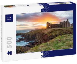 Lais Puzzle - Slains Castle im Sonnenuntergang, Schottland - 500 Teile