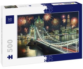 Lais Puzzle - Feuerwerk an der Tower Bridge in London - 500 Teile