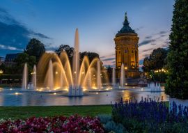 Lais Puzzle - Mannheim Wasserturm am Abend - 500 & 1.000 Teile