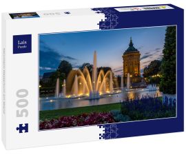 Lais Puzzle - Mannheim Wasserturm am Abend - 500 Teile