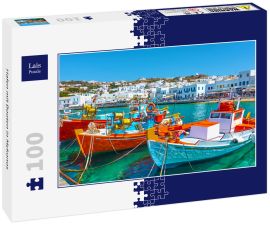 Lais Puzzle - Hafen mit Booten in Mykonos - 100 Teile