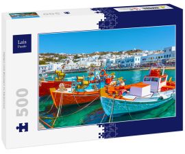 Lais Puzzle - Hafen mit Booten in Mykonos - 500 Teile