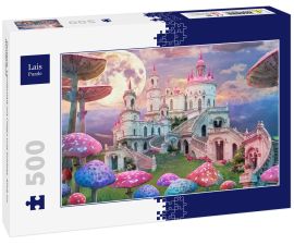 Lais Puzzle - Fantasie, Landschaft mit Pilzen und Schloss, Alice im Wunderland - 500 Teile