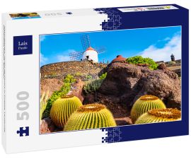 Lais Puzzle - Kaktusgarten, Jardin de Cactus in Guatiza, Lanzarote, Kanarische Inseln, Spanien - 500 Teile