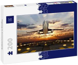 Lais Puzzle - Flugzeug im Sonnenuntergang - 200 Teile