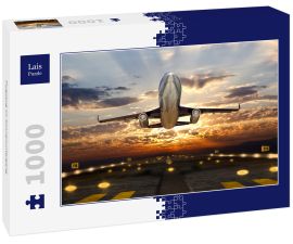 Lais Puzzle - Flugzeug im Sonnenuntergang - 1.000 Teile
