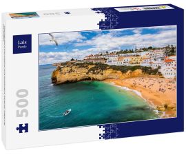 Lais Puzzle - Fischerdorf Carvoeiro mit schönem Strand, Algarve, Portugal - 500 Teile