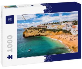 Lais Puzzle - Fischerdorf Carvoeiro mit schönem Strand, Algarve, Portugal - 1.000 Teile