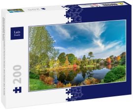 Lais Puzzle - Panoramablick auf Hadlock Pond im Herbst. Drei Farben des Acadia National Park, Maine - 200 Teile