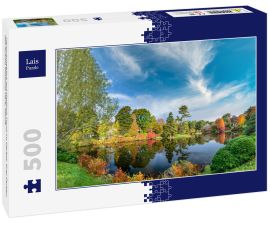 Lais Puzzle - Panoramablick auf Hadlock Pond im Herbst. Drei Farben des Acadia National Park, Maine - 500 Teile