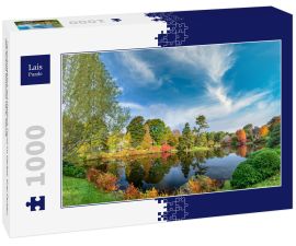 Lais Puzzle - Panoramablick auf Hadlock Pond im Herbst. Drei Farben des Acadia National Park, Maine - 1.000 Teile