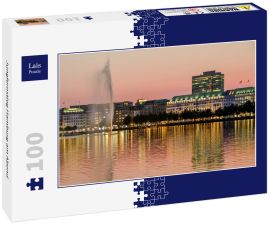 Lais Puzzle - Jungfernstieg Hamburg am Abend - 100 Teile