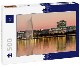 Lais Puzzle - Jungfernstieg Hamburg am Abend - 500 Teile