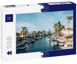 Lais Puzzle - Kanal mit Booten, Naples, Long Beach, Kalifornien - 500 Teile