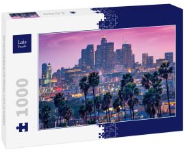 Lais Puzzle - Sonnenuntergang mit Palmen und Los Angeles - 1.000 Teile