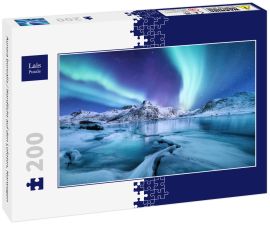 Lais Puzzle - Aurora borealis / Nordlicht auf den Lofoten, Norwegen - 200 Teile